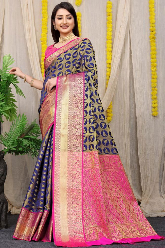 MS Kanan Chidiya By Manzar Kanchipuram Handloom Weaving Silk Sarees Wholesale Price In Surat